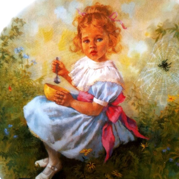 Reco Collectors Plate 3rd Issue Little Miss Muffet Painted John McClelland 1981 - Picture 7 of 11